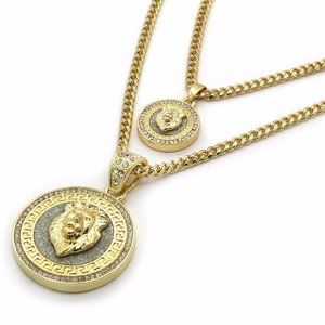 14k Gold Lion Chain + Pendant 3mm/24" 3mm/30"
